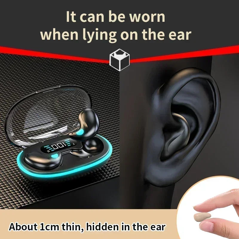 X55 Mini Wireless Earbuds - Bluetooth Headphones with Noise Reduction, HiFi Stereo Sound for Sports, Gaming & Sleep