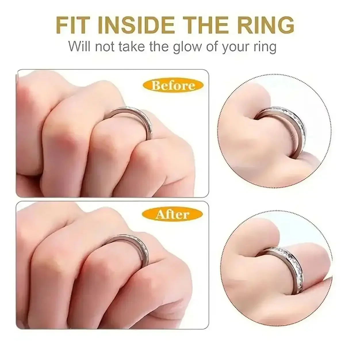 4PCS Ring Size Adjuster - Colorful EVA Sizing Pads for Loose Rings & Jewelry Fit Correction