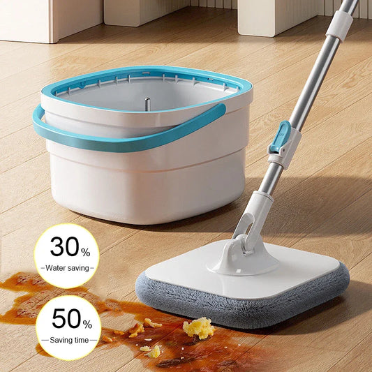 360° Spin Squeeze Mop for Floor Cleaning | Easy-Drain Household Mop with Handle | Home Cleaning Broom & Mop Tool Set