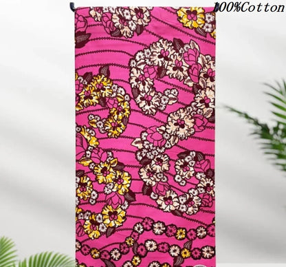 African Ankara Wax Print Fabric - 100% Cotton Batik Material for Sewing & Wholesale 6 Yards