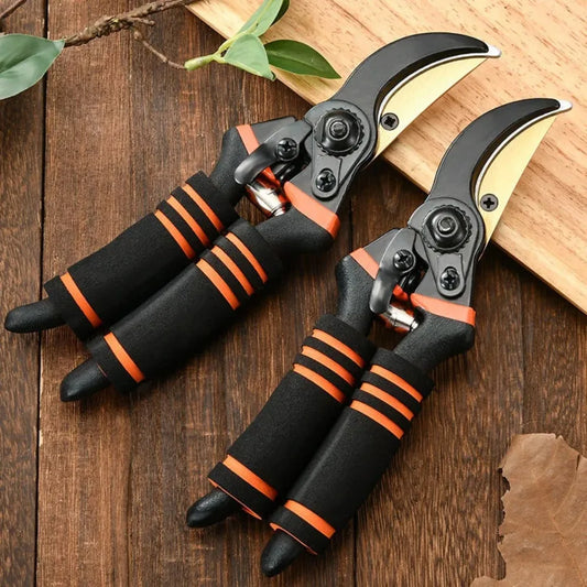 Steel Pruning Shears - Heavy Duty Branch Cutter & Labor Saving Garden Trimming Tool