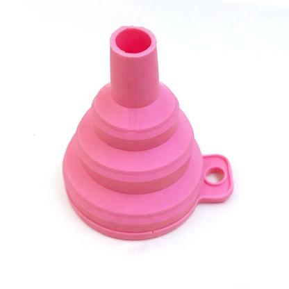 Mini Silicone Foldable Funnel - Collapsible Portable Funnel for Kitchen, Oil, Fuel & More