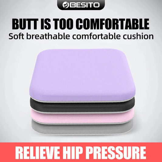 Ergonomic Memory Foam Seat Cushion – Hemorrhoid Relief Office & Student Chair Cushion for Long Sitting Comfort & Pressure Support