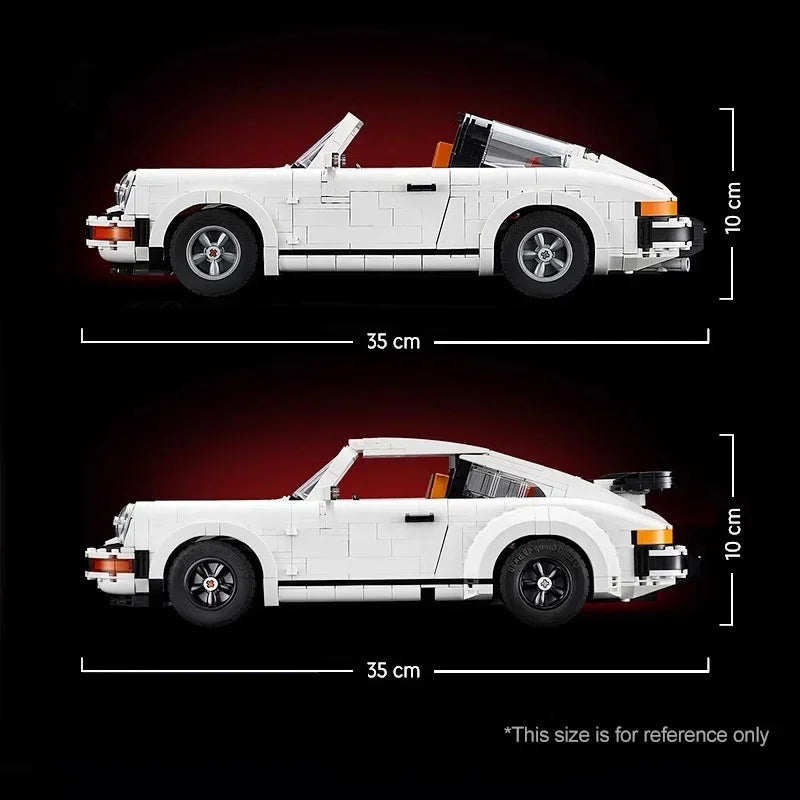 1458PCS Technical Retro Car Model 10295 – 2 in 1 Race Classic Building Blocks Set for Adults & Teens, Christmas Gift Toy