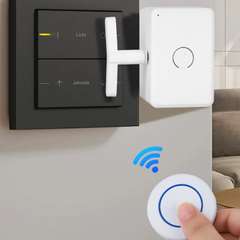 Wireless Remote Control Button Pusher - Automatic Smart ON/OFF Switch Controller for Lights & Tools Without Wiring