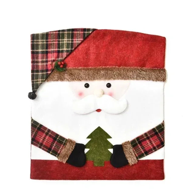 Christmas Chair Decoration Set - Cartoon Holiday Chair Covers and Festive Home Decor Supplies for Christmas Celebration