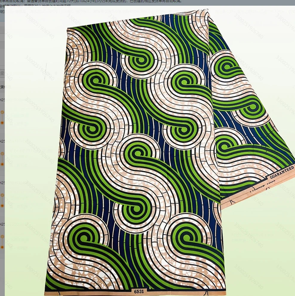 African Print Ankara Fabric - Traditional Party and Wedding Sewing Cloth