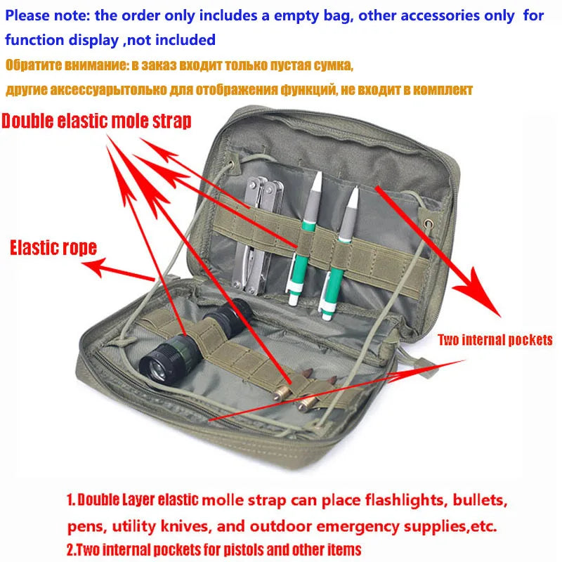 MOLLE Medical Utility Pouch - EMT Tactical Emergency Pack for Camping Hunting EDC Multi-Tool Gear Accessories