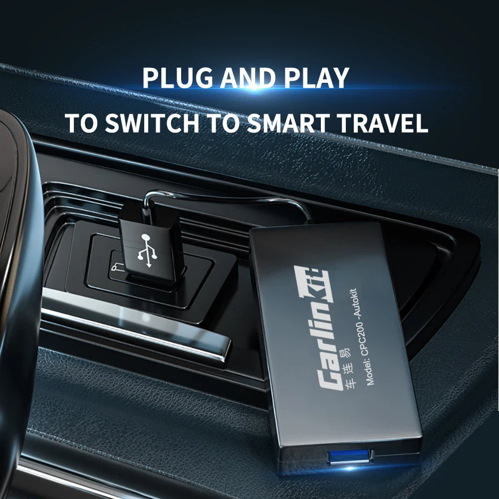 CarlinKit Wireless CarPlay Adapter — USB Dongle for Android Auto, MirrorLink, Waze & Spotify Car Multimedia