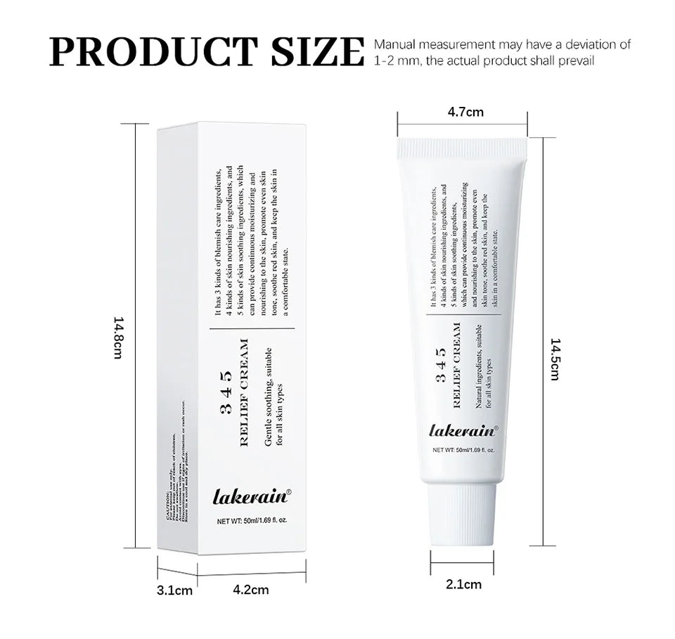 345 Relief Cream – Moisturizing & Soothing Care for Blemish-Free, Nourished Skin