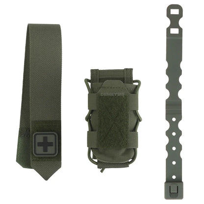 Tactical Tourniquet Pouch - Universal EMT Trauma First Aid Holder for Airsoft & Survival Gear