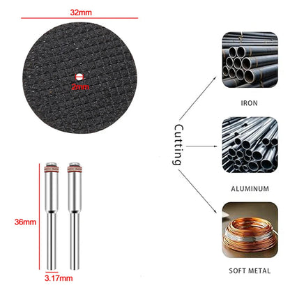 31PC Diamond Cutting Discs Set for Mini Drill Rotary Tool – HSS Circular Saw Blades, Sanding & Grinding Wheels for Metal, Wood, Stone & PVC Cutting Tools