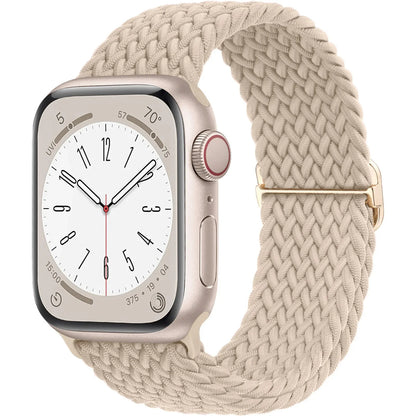 Braided Solo Loop Apple Watch Band – Adjustable Nylon Strap for iWatch Series SE, 4–8 & Ultra (40mm–49mm) Bracelet Wristband