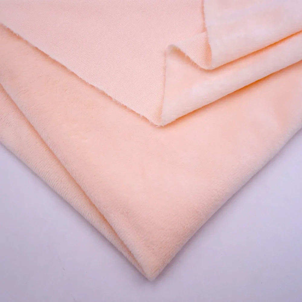 160CM/63" Wide Minky Plush Fabric – Super Soft Flannel Fabric for DIY Dolls, Toys, and Crafts, Sold by the Meter