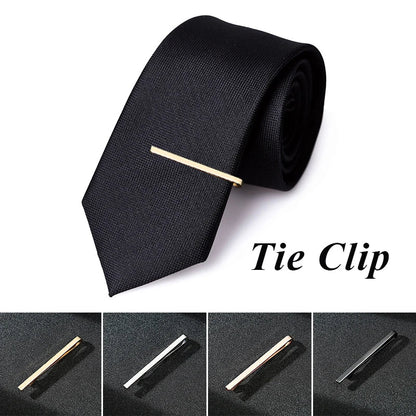 Men’s Fashion Tie Clip Pin - Metal Necktie Bar for Business, Wedding & Party Suit Accessories Gift