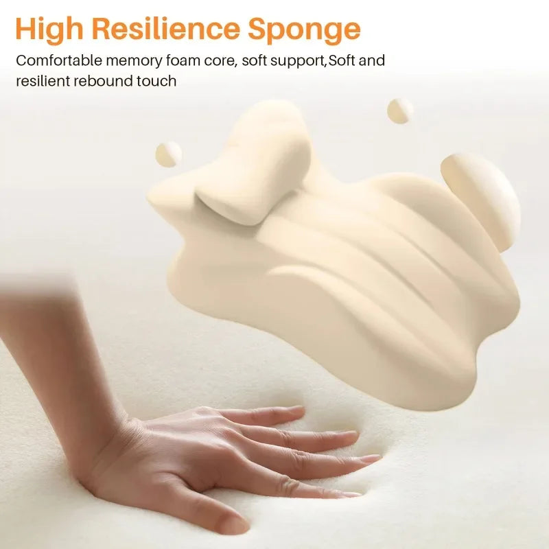 Multi-Positional Wedge Pillow - Memory Foam Ergonomic Prone Bed Pillow with Removable Cover
