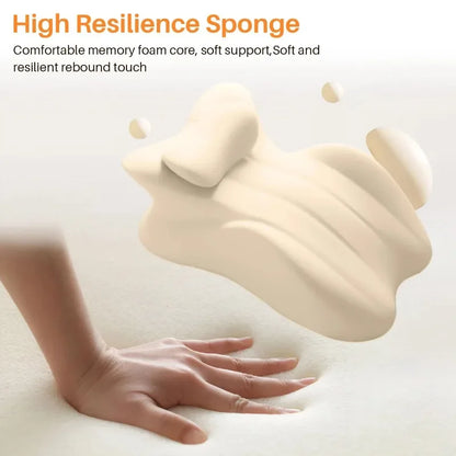 Multi-Positional Wedge Pillow - Memory Foam Ergonomic Prone Bed Pillow with Removable Cover
