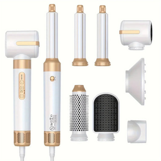 Tinsol 7 in 1 Hair Dryer Brush – High-Speed Ionic Blow Dryer with Diffuser, Styling Comb & Hair Curler