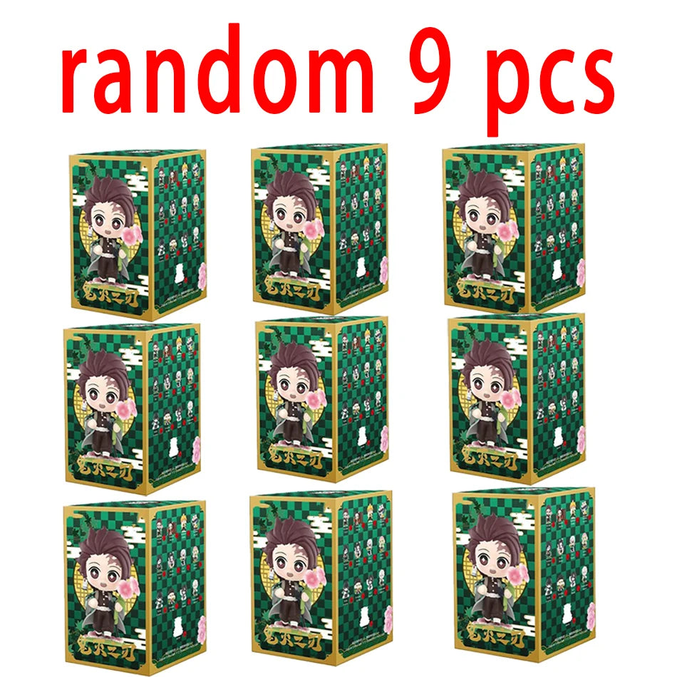 Anime Demon Slayer Blind Box Figures — 1-12pcs Tanjiro & Nezuko PVC Model Ornaments, Kids Christmas & Halloween Gift