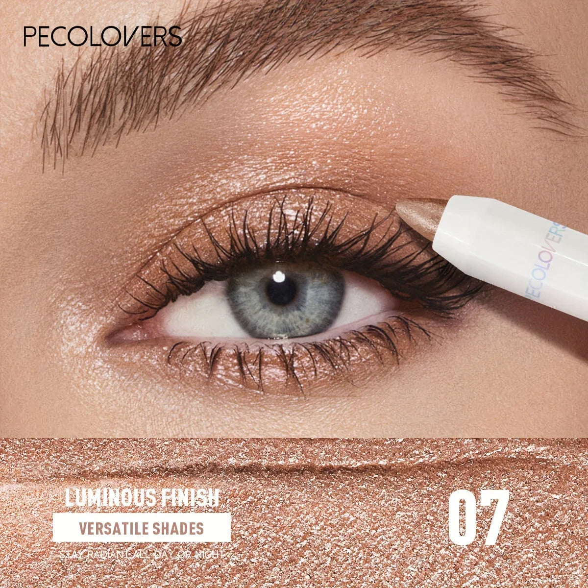 Waterproof Eyeshadow Sticks – Long-Lasting High-Pigmented Shimmer & Matte Neutral Brown Crayon Pencil