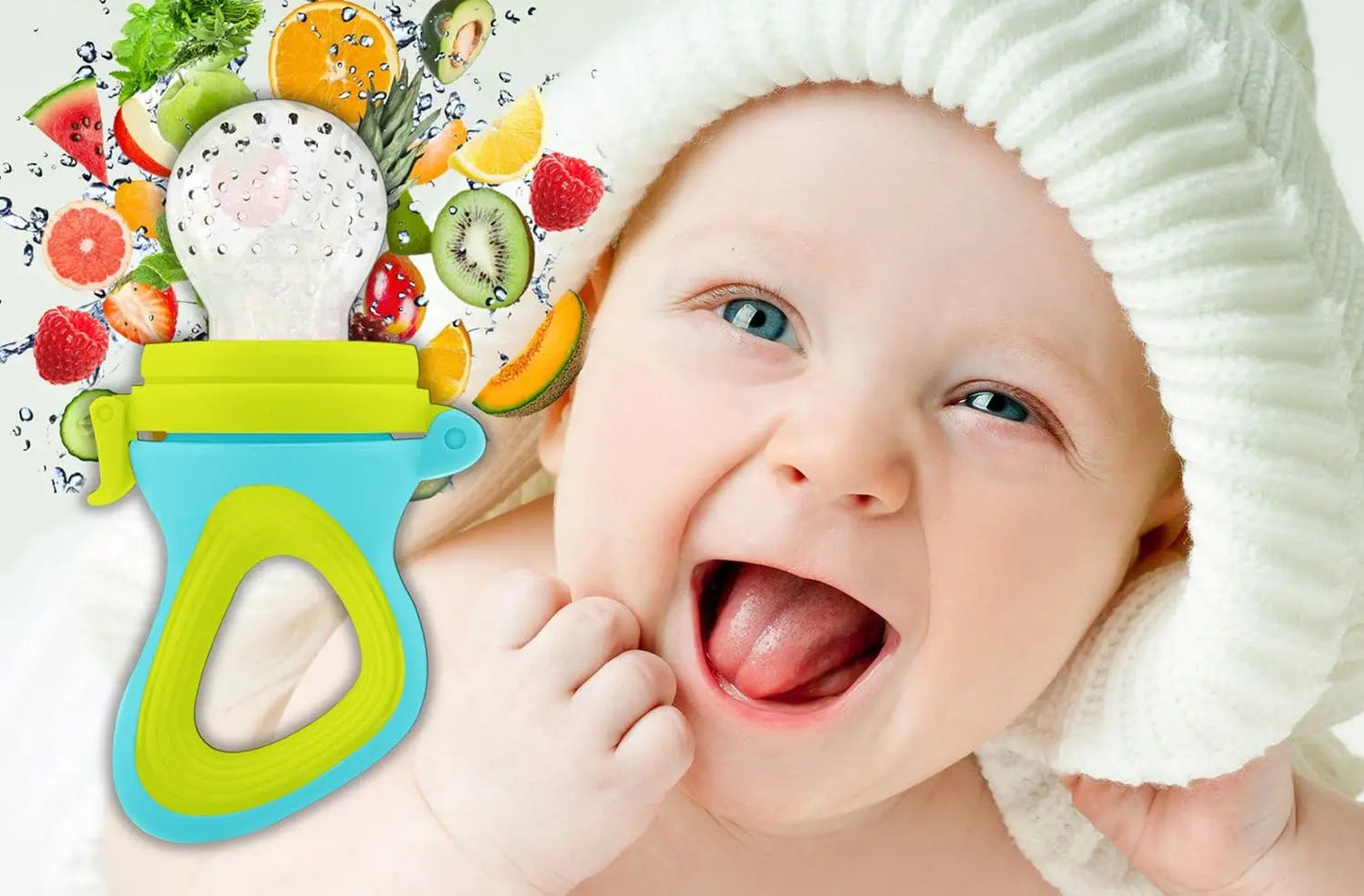 Silicone Baby Feeding Bottle Spoon - Squeeze Cereal Feeder Cup with Pacifier Training Spoon for Newborn Infants