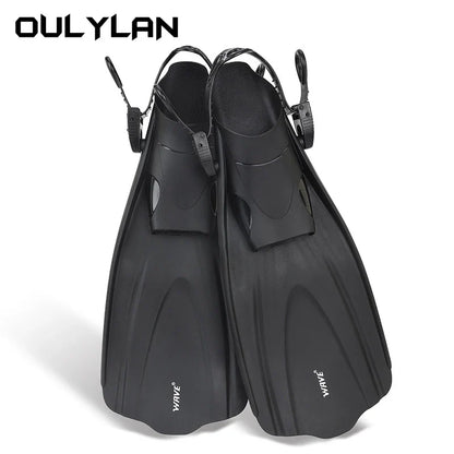 Oulylan Adjustable Short Swim Fins – Portable Snorkel Flippers for Adults, Beginner Diving & Water Sports Gear for Men
