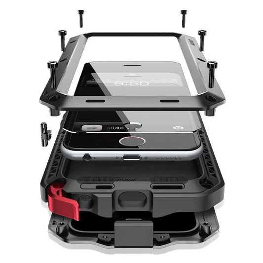 Heavy Duty Armor Protection Case for Samsung Galaxy S24, S23, S22, S21 FE, S20, S10, S9, S8, Note 10 Plus, 20 Ultra - 360 Metal Tank Cover