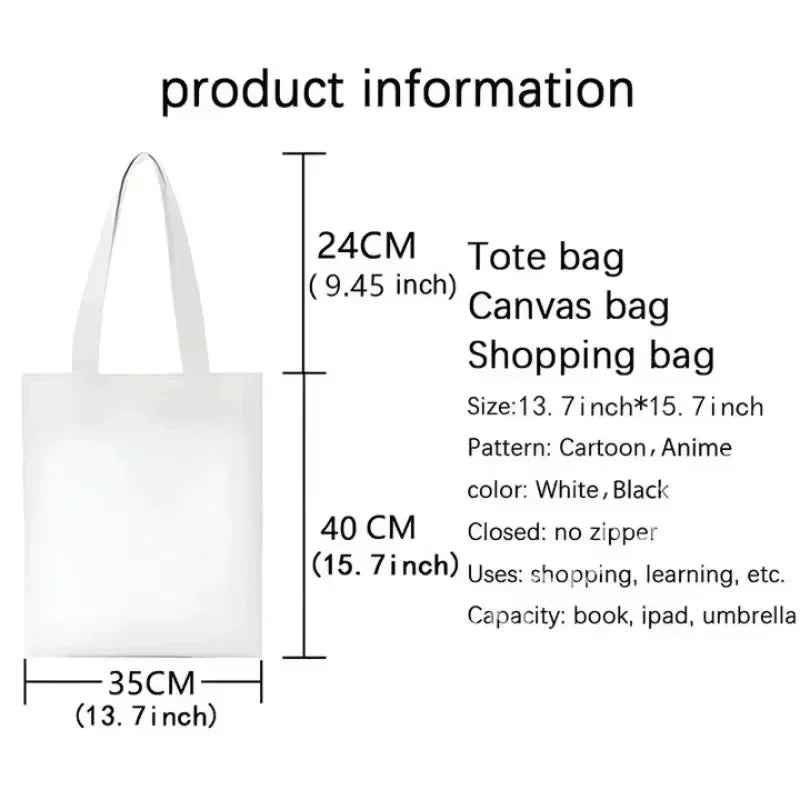 Dragon Ball Anime Canvas Tote Bag – Large-Capacity Eco Shoulder Bag for Women & Students