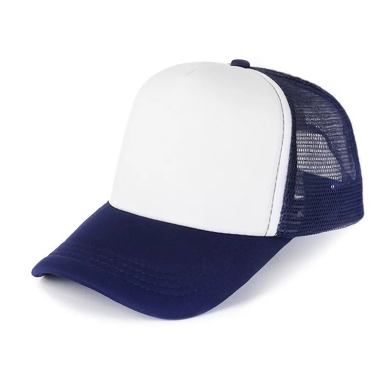 Custom Logo Mesh Trucker Cap - 5 Panel Snapback Baseball Hat for Men & Women Summer Sports Sun Hat