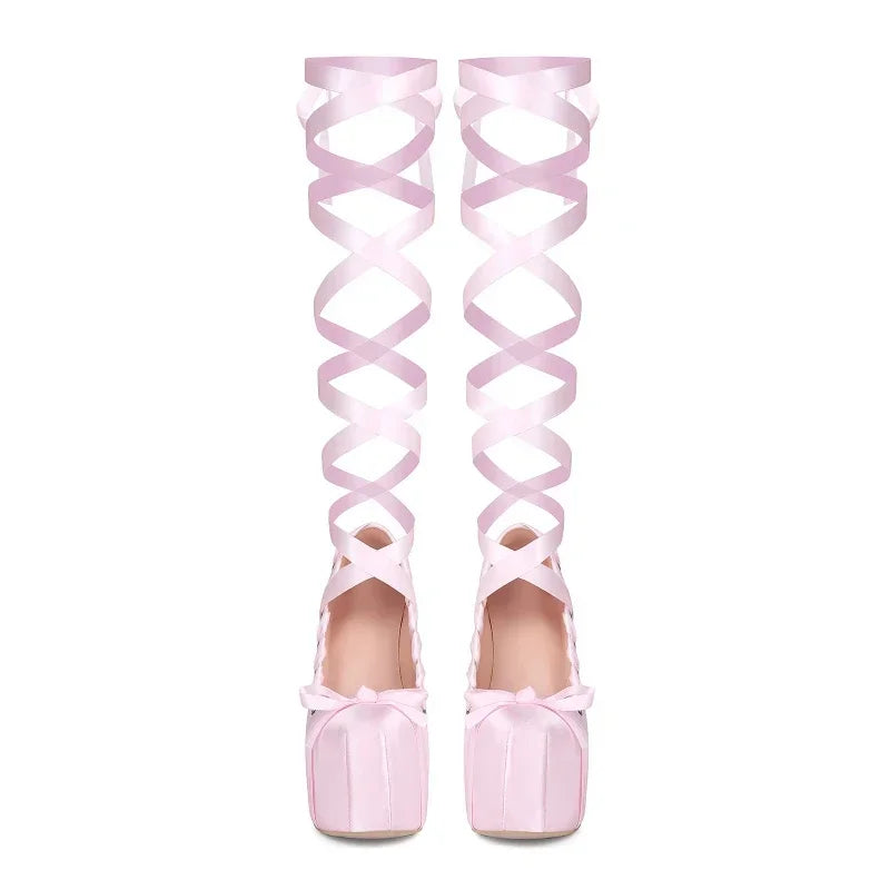Chunky Heel Lolita Platform Pumps – Cute Ankle Strap Statement Shoes for Parties & Themed Events, Size 47