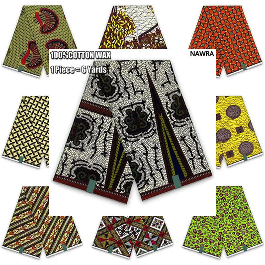 2026 African Real Wax Print Fabric - 100% Cotton Ghana Style Soft Ankara Pagne