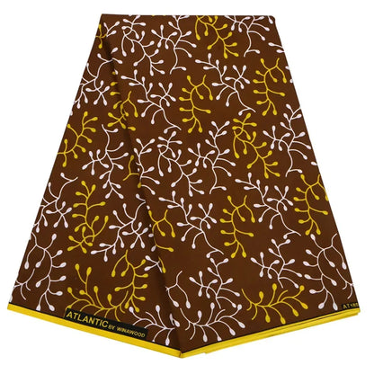 African Nigerian Batik Wax Print Fabric - High Quality Polyester Ankara Sewing Cloth A-7
