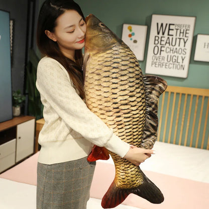 Simulation Fish Plush Toy - Soft Stuffed Animal Pillow Cushion for Kids Girls Christmas Gift and Home Decor
