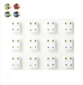 98pcs Ear Piercing Stud Earrings - Medical Body Jewelry Set for Piercing Gun Tools and Accessories
