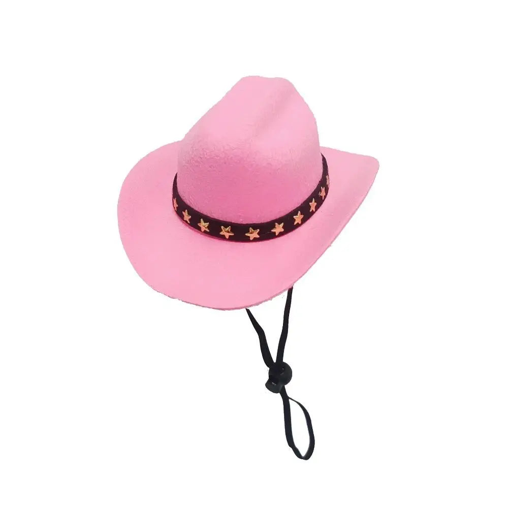 Adjustable Pet Cowboy Hat - Funny Outdoor Summer Dog & Cat Headwear Accessory