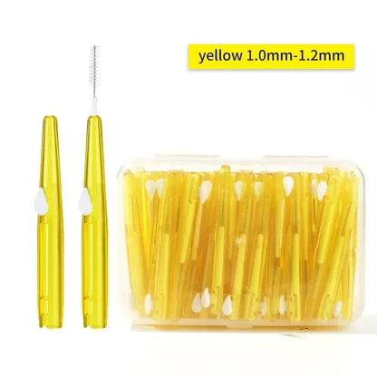 30-Piece Interdental Toothpick Brushes – 0.6-1.5mm I-Shape Dental Floss for Oral Care