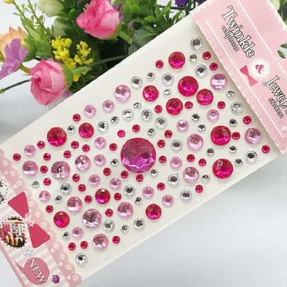 Glitter Face Rhinestone Stickers - Kids Eye & Face Diamond Jewels for Festival Makeup, Parties & Creative Looks