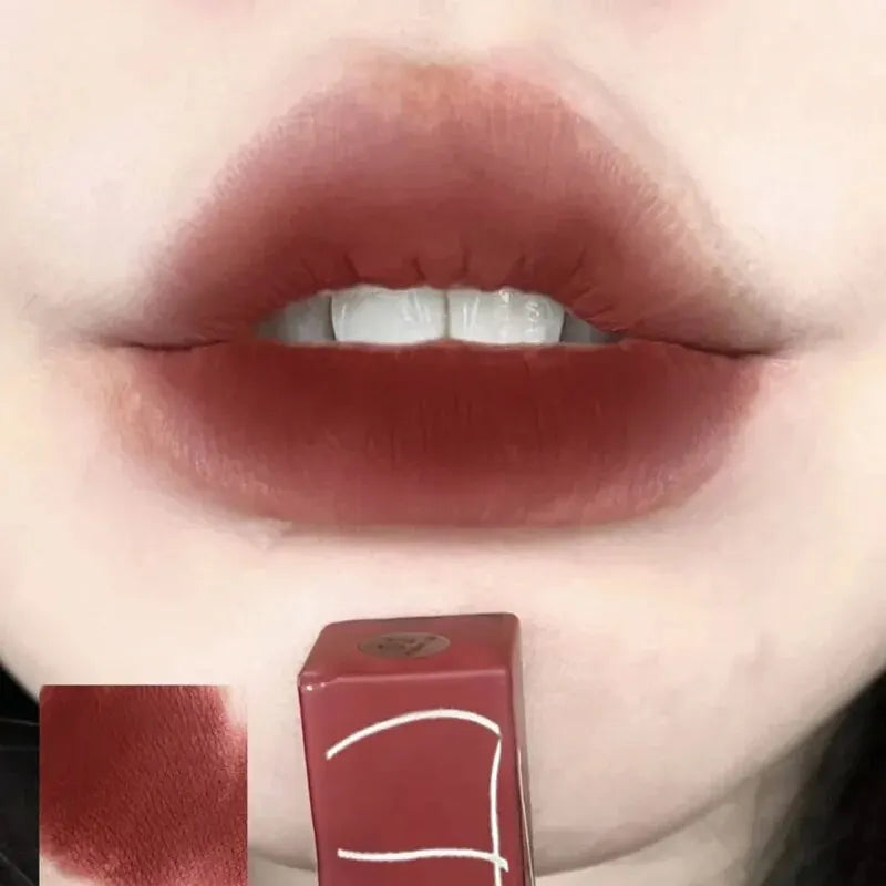 TX010 Thin Tube Matte Lipstick – Waterproof, Sweatproof, Long-Lasting Lip & Cheek Makeup