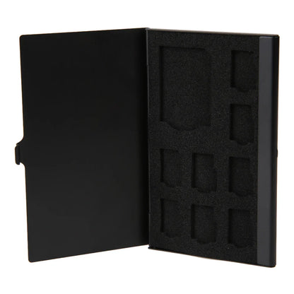 9-in-1 Portable Memory Card Case – Aluminum SD & Micro SD Card Holder with 1SD + 8TF Storage, Protector Box