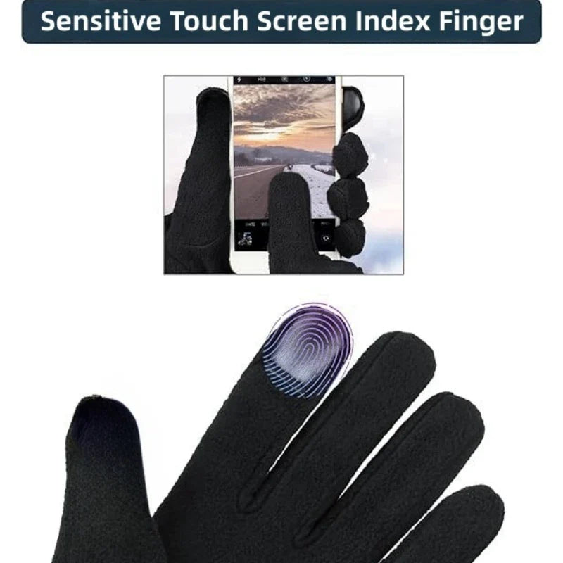 Warm Polar Fleece Winter Gloves – Touchscreen Thermal Gloves for Men & Women, Running & Hiking