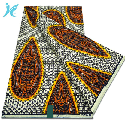 2026 African Real Wax Fabric - 100% Cotton Nigerian Ankara Dutch Batik Sewing Cloth