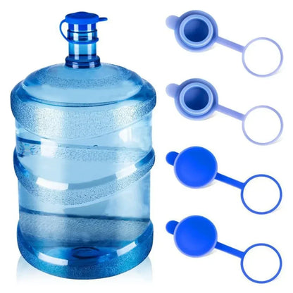 High-Quality Silicone Water Jug Cap with Inner Plug — Durable, Thick, Non-Spill Reusable Bottle Cover for Drinking Buckets