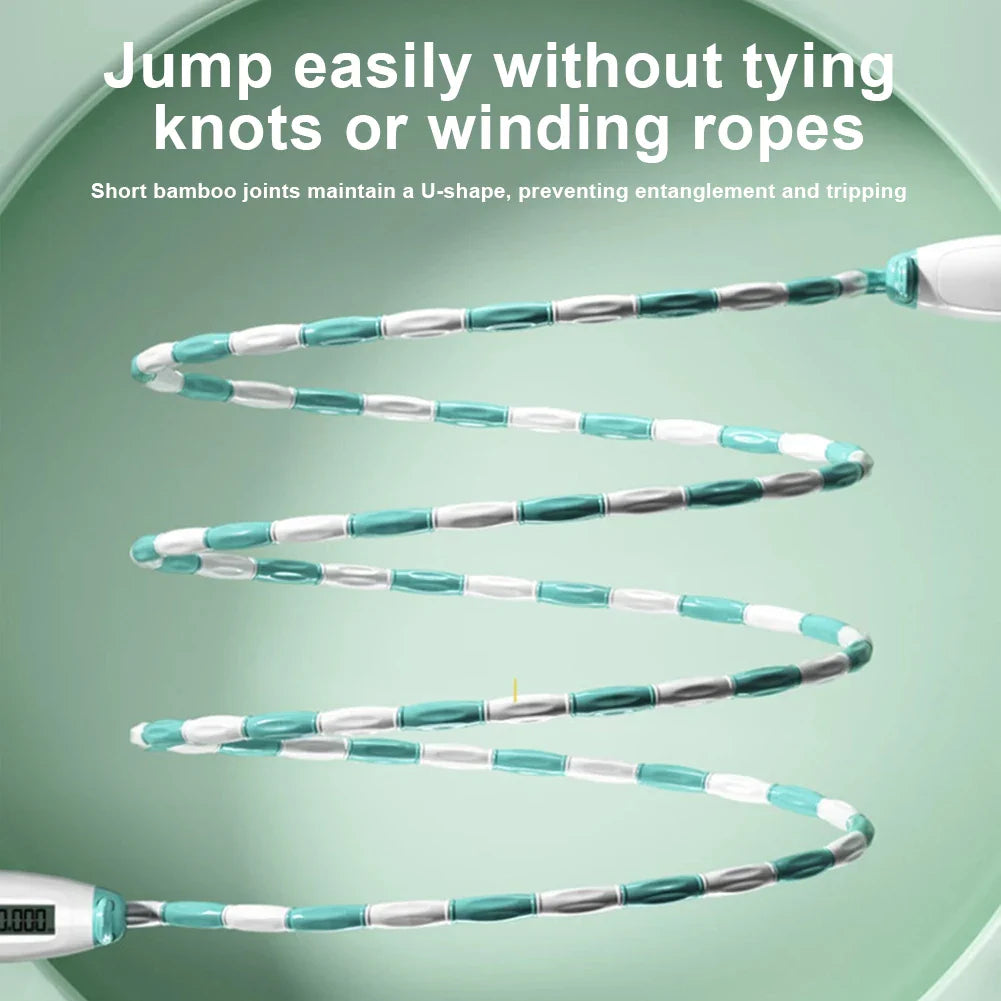 Beaded Jump Rope with Counter – Adjustable Plastic Segmented Skipping Rope for Kids & Adults