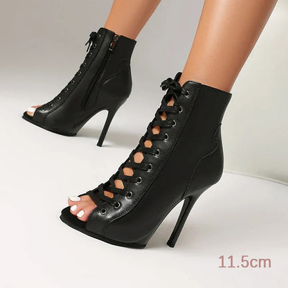 SWDZM Women’s Latin Dance Boots - Sexy Stiletto High Heels for Ballroom, Party & Dance