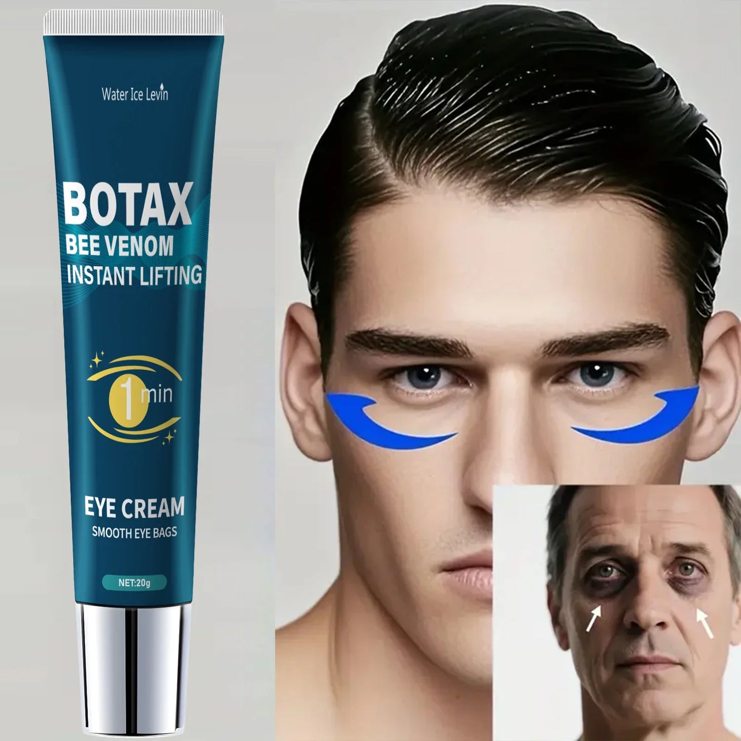 Eye Tightening Gel - Caffeine Retinol & Hyaluronic Acid Formula for Fine Lines and Hydration