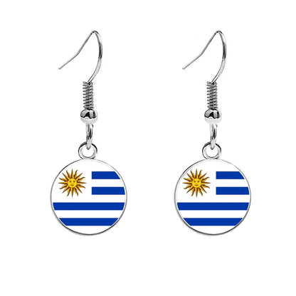France National Flag Earrings - Multicolor Country Flag Jewelry for Women, Travel Pride & Celebration Gifts