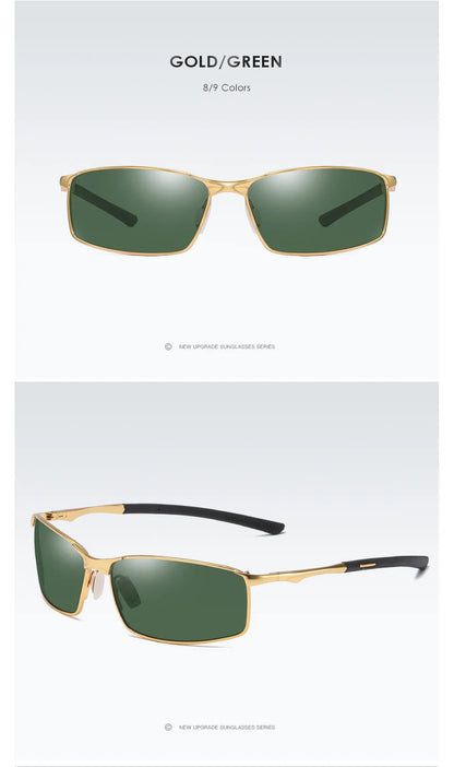 Aoron Polarized Sunglasses — Unisex Driving Mirror Sun Glasses with Metal Frame & UV400
