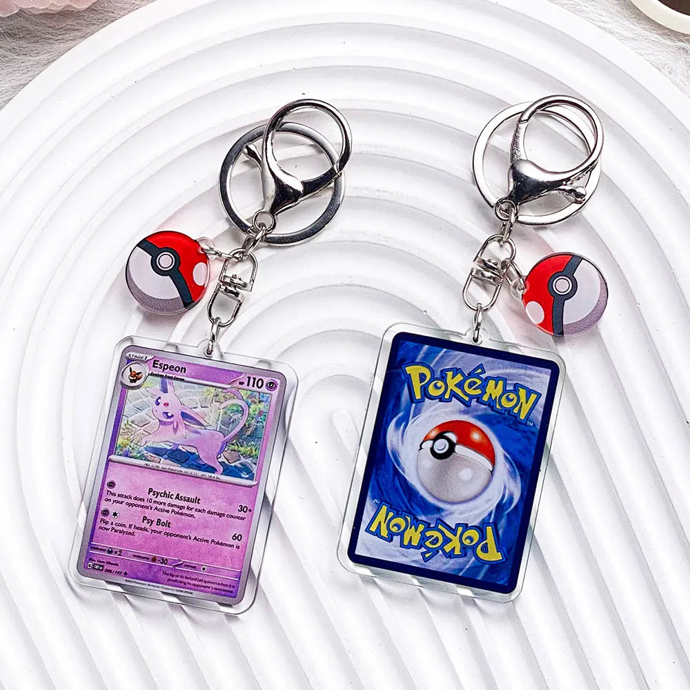 Pokemon Acrylic Keychain Charms - Pikachu Bulbasaur Jigglypuff Bag Pendant Backpack Accessories Gift
