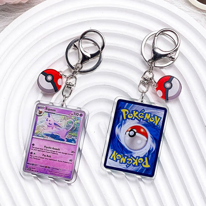 Pokemon Acrylic Keychain Charms - Pikachu Bulbasaur Jigglypuff Bag Pendant Backpack Accessories Gift