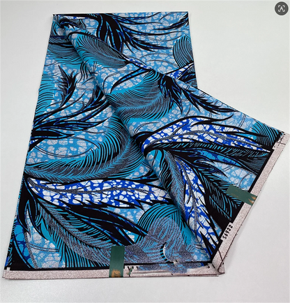 Original African Wax Print Fabric - 6 Yards 100% Cotton Nigerian Ankara Sewing Material